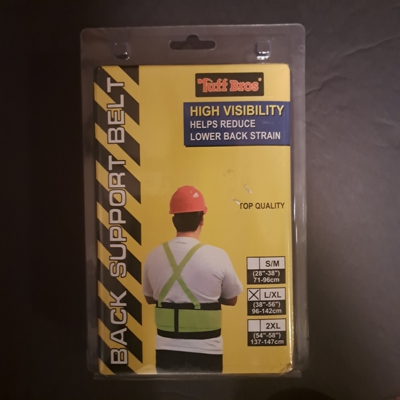Tuff Bros High Visabilitly Back Support Belt size L/XL - Picture 1 of 7